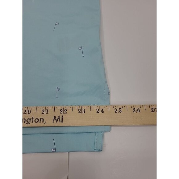 FootJoy FJ Polo Shirt Men's Size XL Mint Green Golf Flag All Over Print - Picture 7 of 9